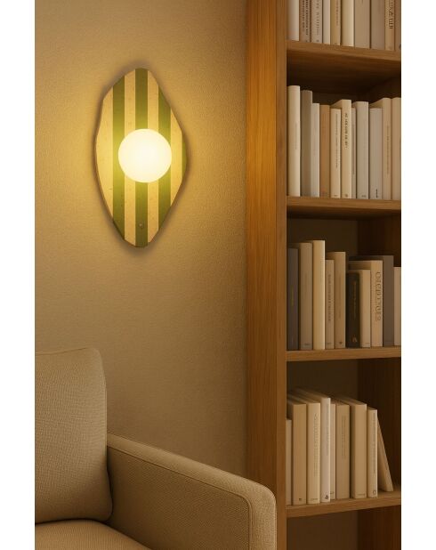 Lampada da parete Espe beige bianco verde - 42 cm