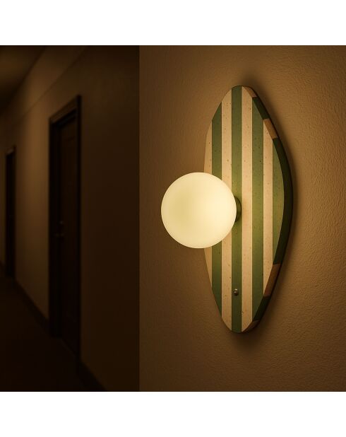 Lampada da parete Espe beige bianco verde - 42 cm