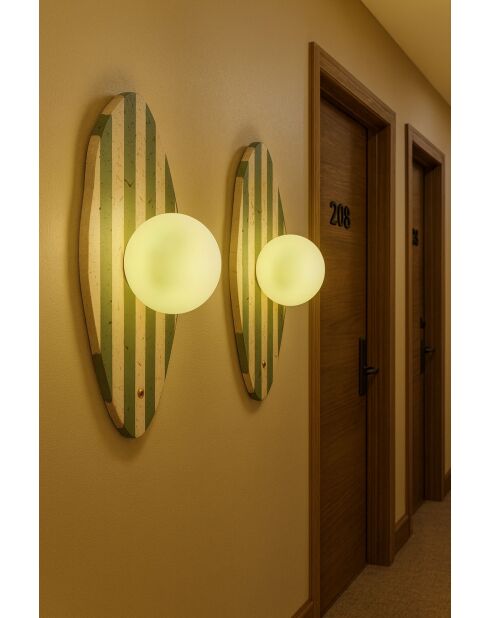 Lampada da parete Espe beige bianco verde - 42 cm