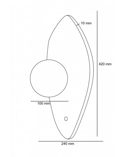 Lampada da parete Espe beige bianco verde - 42 cm