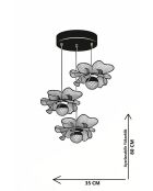 Lampadario in oro Kleopatra 3 - da 25 a 80 cm