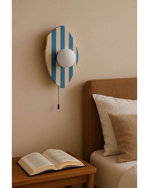 Lampada da parete Sıde beige bianco blu - 42 cm