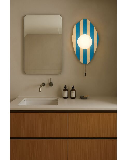 Lampada da parete Sıde beige bianco blu - 42 cm