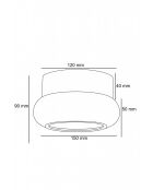 Lámpara de pared Worm-S - Nogal nogal beige - 9 cm