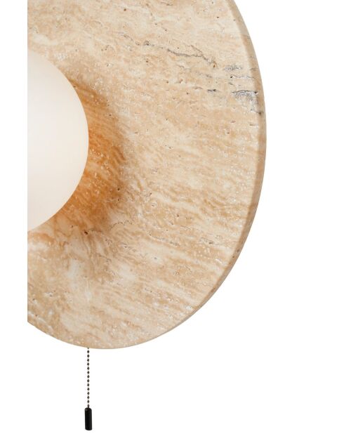 Lampada da parete Tor-Nun-B beige bianca - 25 cm