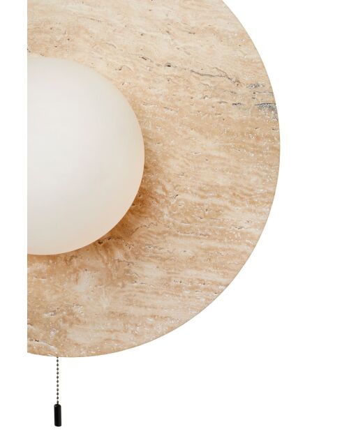 Lampada da parete Tor-Nun-B beige bianca - 25 cm