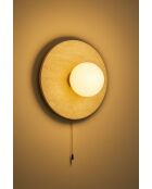 Lampada da parete Tor-Nun-B beige bianca - 25 cm