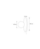 Lampada da parete Tor-Nun-B beige bianca - 25 cm