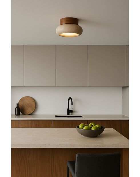 Lampada da parete Worm-S - Rovere rovere beige - 9 cm