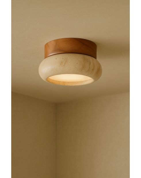 Lampada da parete Worm-S - Rovere rovere beige - 9 cm