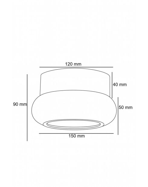 Lámpara de pared Worm-S - Roble beige roble - 9 cm