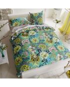 Taie d'oreiller imprimée en percale de coton Rose de damas