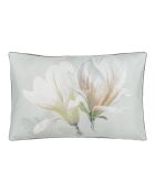Funda de almohada Yulan con estampado de satén de algodón magnolia