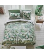 Kissenbezug aus Baumwollsatin mit orientalischem Blumenmuster