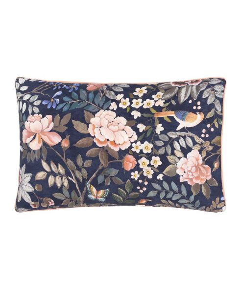 Taie d'oreiller imprimée en satin de coton Porcelain de chine