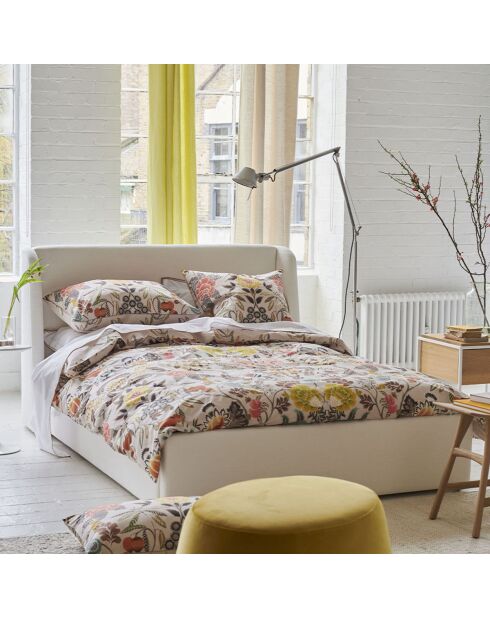 Taie d'oreiller imprimée en percale de coton Brocart decoratif