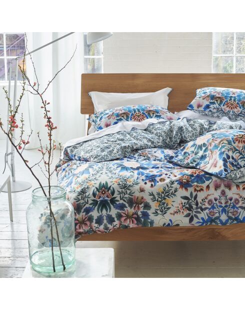 Taie d'oreiller imprimée en percale de coton Ikebana damask
