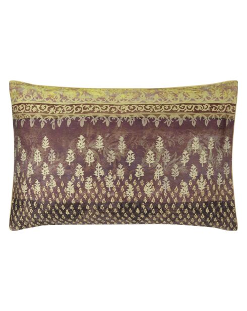 Taie d'oreiller imprimée en satin de coton Kasavu