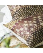 Taie d'oreiller imprimée en satin de coton Kasavu