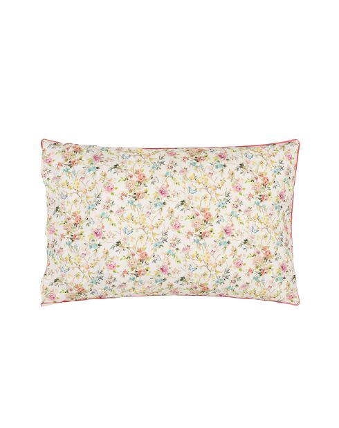 Taie d'oreiller imprimée en percale de coton Fiore d'acqua peony