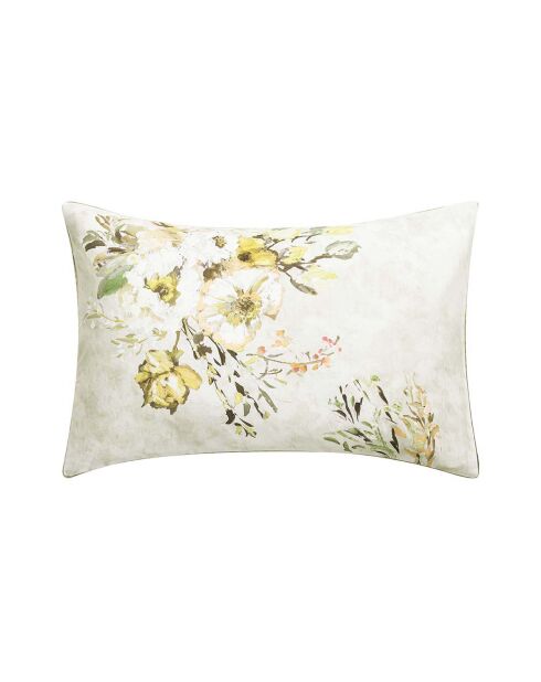 Taie d'oreiller imprimée en satin de coton Margaretta