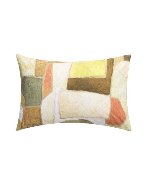 Taie d'oreiller imprimée en percale de coton Clay collage