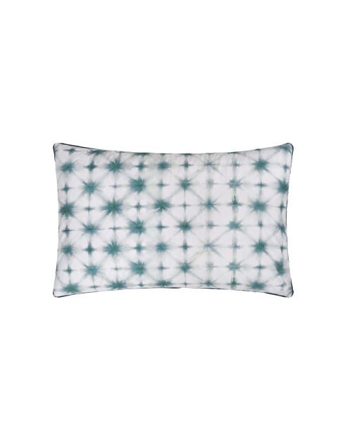 Taie d'oreiller imprimée en percale de coton Karaoshi celadon