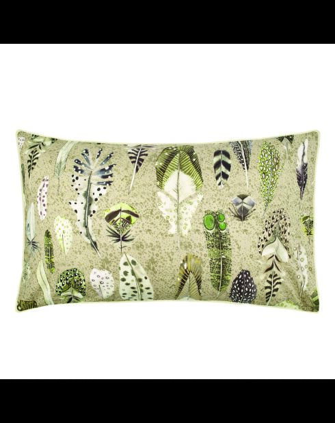 Taie d'oreiller imprimée en percale de coton Quill natural