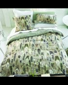 Taie d'oreiller imprimée en percale de coton Quill natural