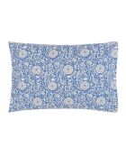 Taie d'oreiller imprimée en percale de coton Shaqui porcelain