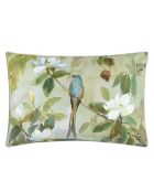 Taie d'oreiller imprimée en percale de coton Maple tree celadon