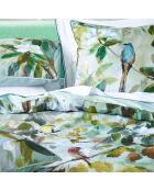 Taie d'oreiller imprimée en percale de coton Maple tree celadon