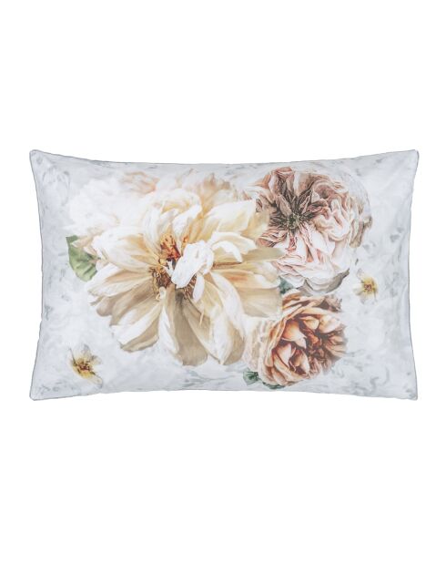 Taie d'oreiller imprimée en percale de coton Pahari tuberose