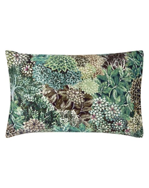 Taie d'oreiller imprimée en satin de coton Madhya