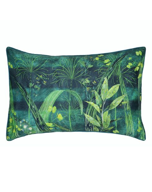 Taie d'oreiller imprimée en satin de coton Arjuna leaf