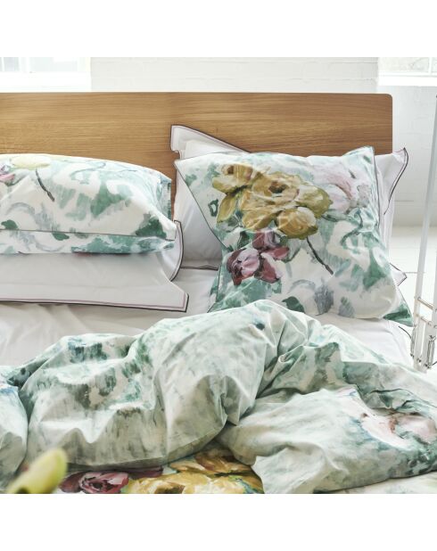 Taie d'oreiller imprimée en percale de coton Tapestry flower