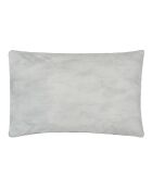 Taie d'oreiller imprimée en percale de coton Geo moderne pewter