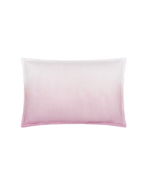 Taie d'oreiller bicolore en percale de coton Shoshi