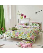 Housse de couette imprimée en percale de coton Eleonora emerald