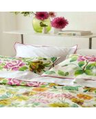 Housse de couette imprimée en percale de coton Eleonora emerald