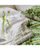 Housse de coussin imprimée en gabardine de coton Parquet batik forest