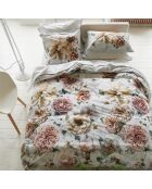 Housse de couette imprimée en percale de coton Pahari tuberose