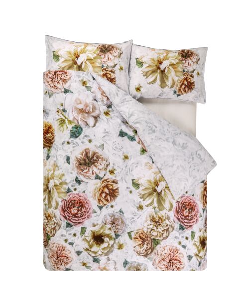 Housse de couette imprimée en percale de coton Pahari tuberose