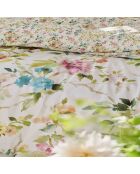 Housse de couette imprimée en percale de coton Fiore d'acqua peony