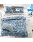 Housse de couette imprimée en percale de coton Shaqui porcelain