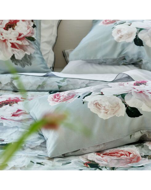 Housse de couette imprimée en satin de coton Peonia grande