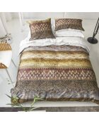 Housse de couette imprimée en satin de coton Kasavu