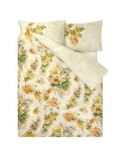 Housse de couette imprimée en satin de coton Giardino di rose acacia