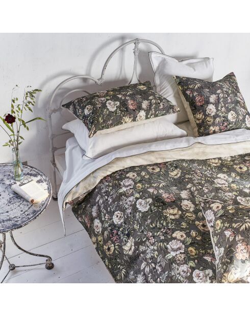 Housse de couette imprimée en satin de coton Mansur