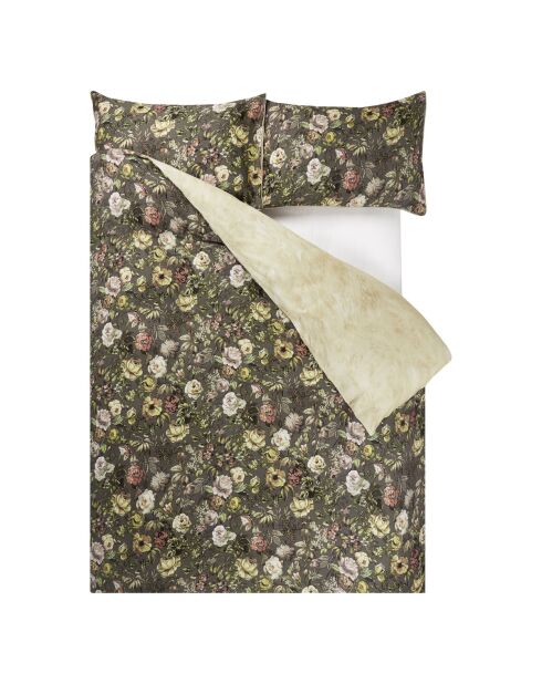 Housse de couette imprimée en satin de coton Mansur